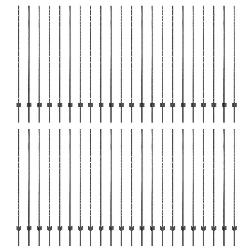 Įmontuotas tvoros stulpas 44 vnt. Pilka 200 cm
