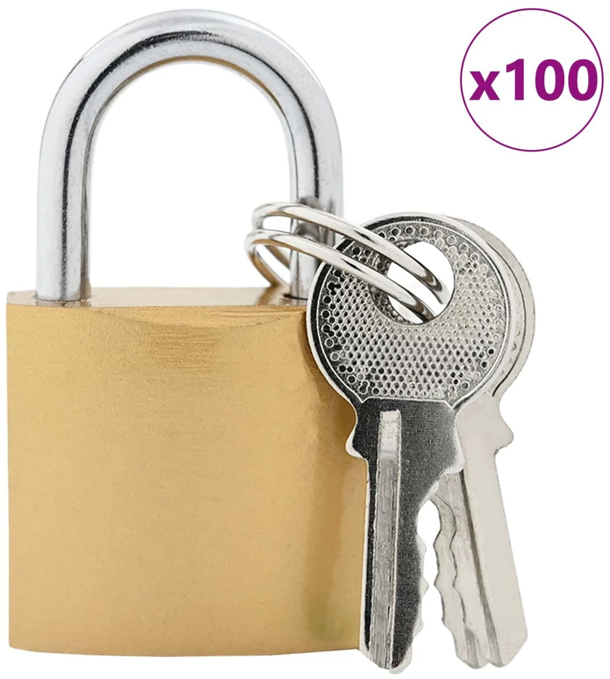 U spyna su raktai 100 vnt. Žalvaris Geležis