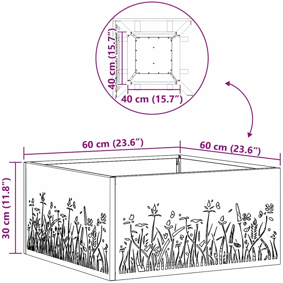 Ugnies dubuo Juoda Atmosferos poveikiui atsparus plienas