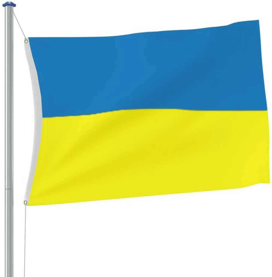 Ukrainos vėliava su žalvarinėmis įvorėmis, 90x150cm