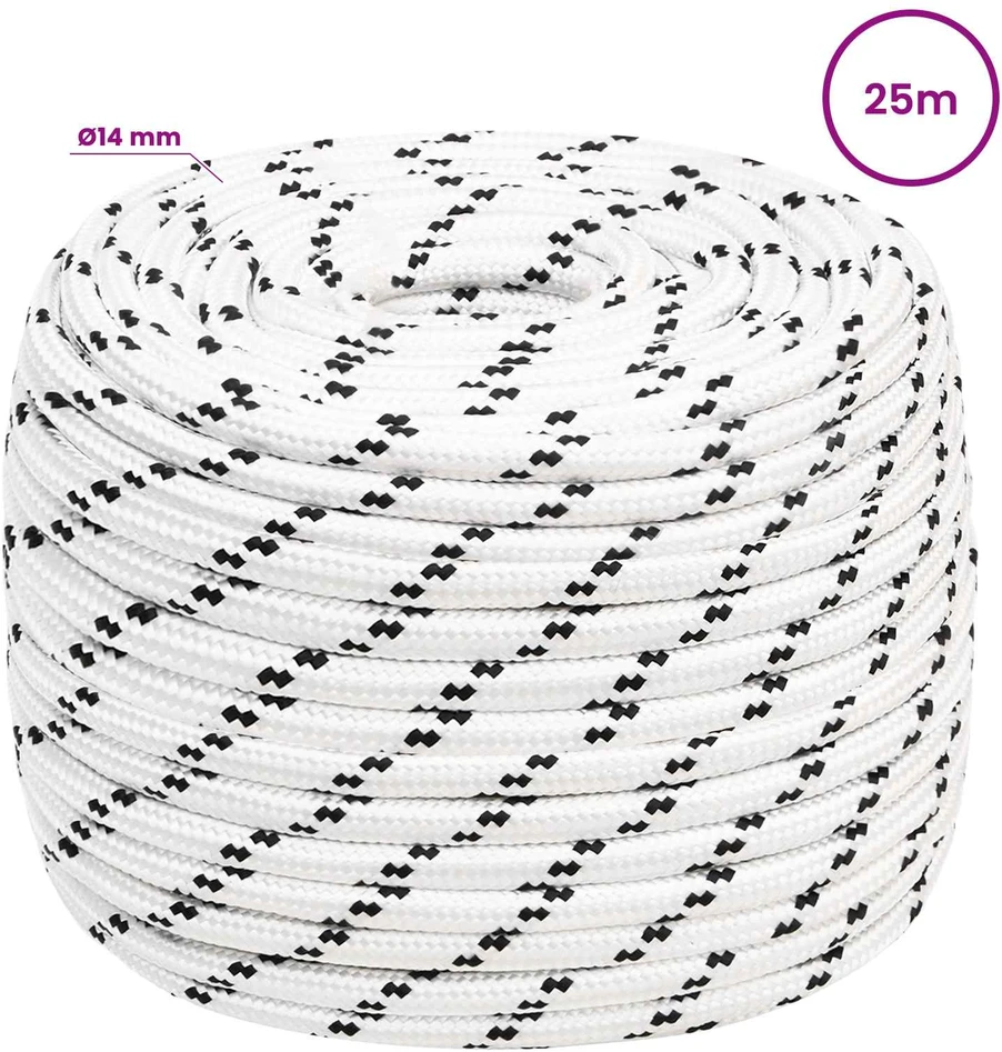 Universali virvė 14 mm 25 m Balta Poliesteris