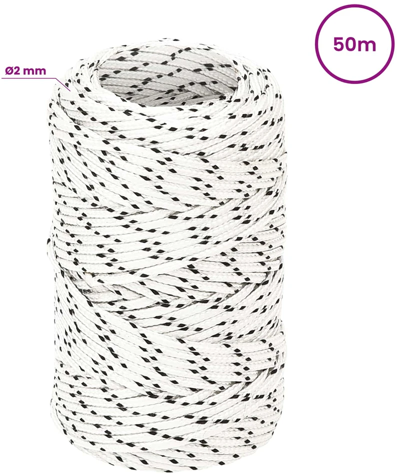 Universali virvė 2 mm 50 m Balta Poliesteris