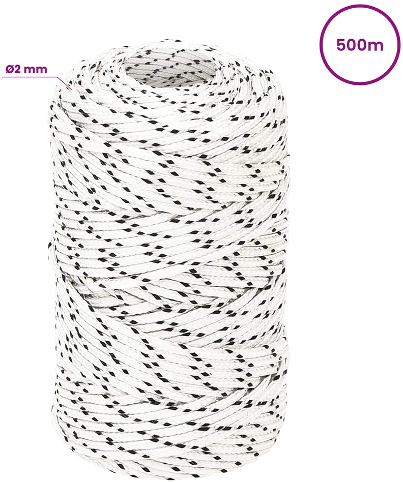 Universali virvė 2 mm 500 m Balta Poliesteris
