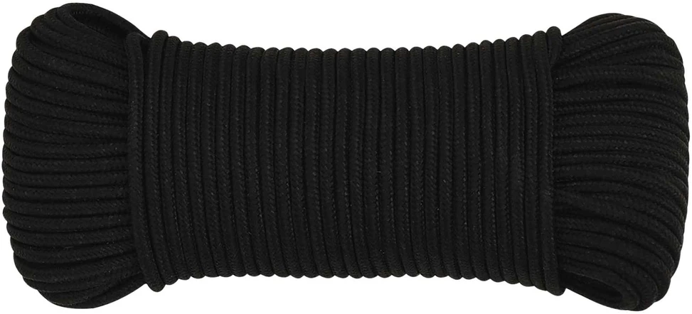 Universali virvė 4 mm 25 m Juoda Poliesteris