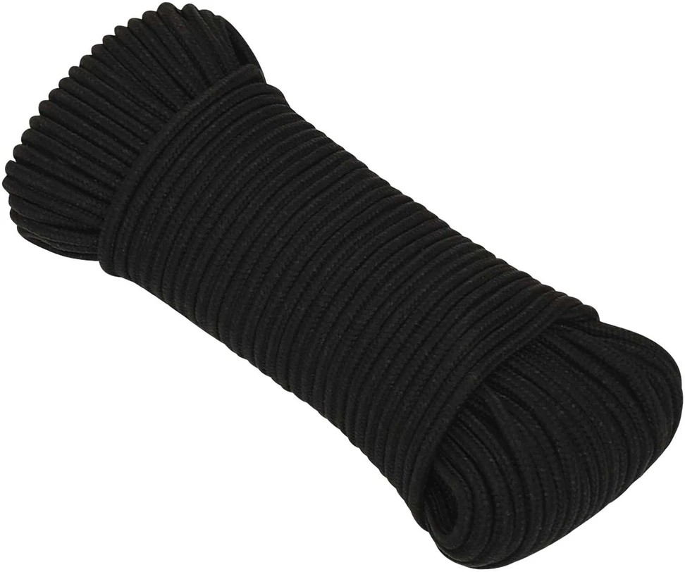 Universali virvė 4 mm 25 m Juoda Poliesteris