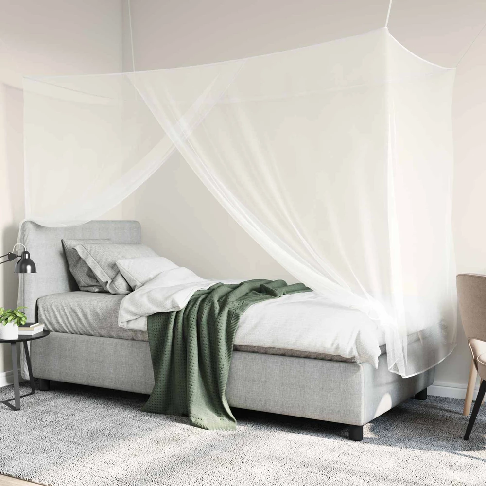 Uodų tinklas lovai 3 vnt. 156 mesh Balta 220 x 100 x 150 cm