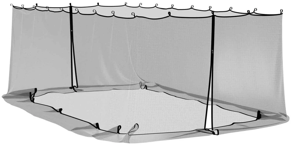 Uodų tinklelį pavėsinei 220 mesh Juoda 6 x 3 x 2 m Poliesteris