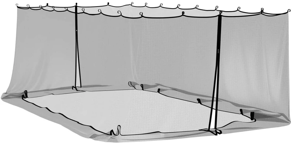 Uodų tinklelį pavėsinei 220 mesh Juoda 6 x 3 x 2 m Poliesteris