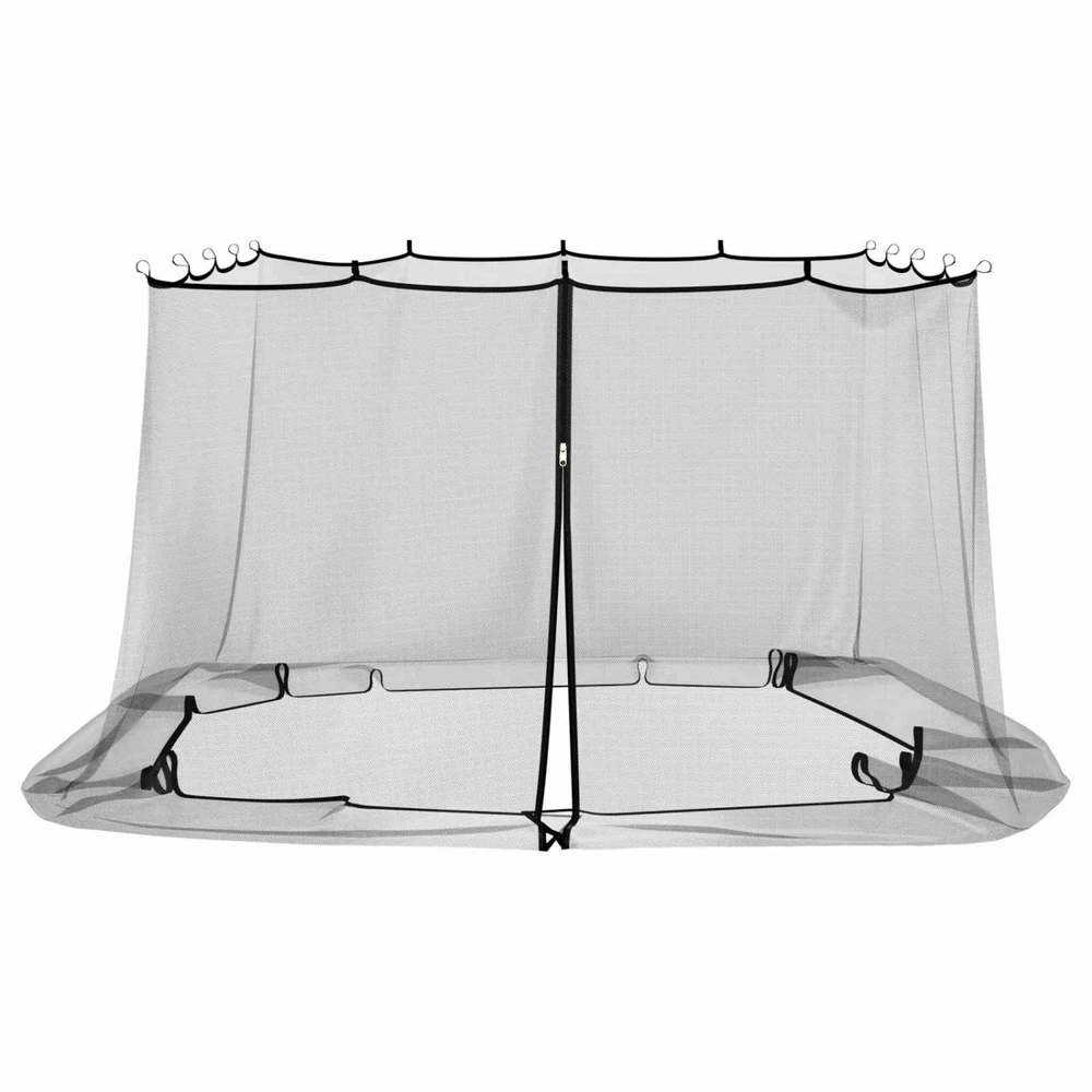Uodų tinklelį pavėsinei 220 mesh Juoda 3,6 x 3 x 2 m