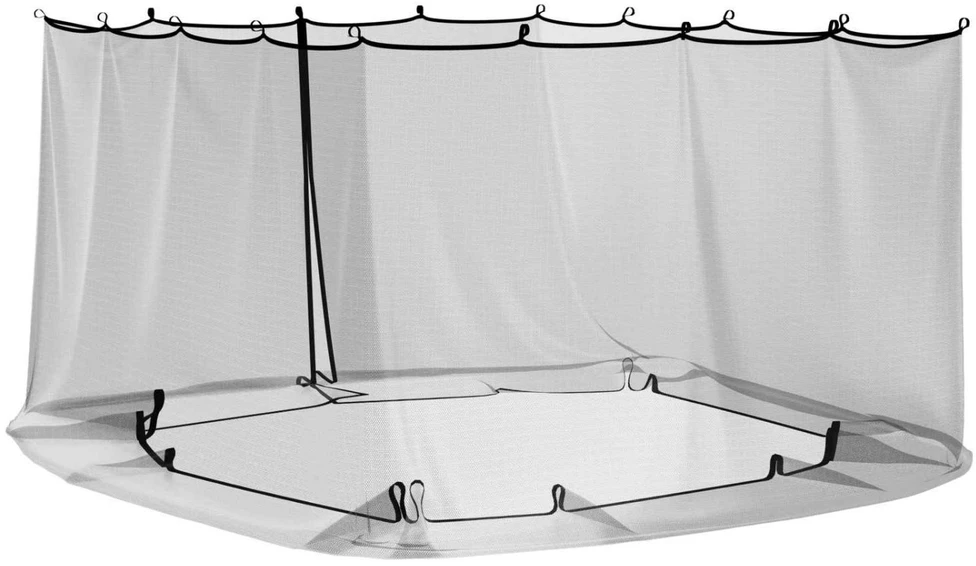 Uodų tinklelį pavėsinei 220 mesh Juoda 4 x 3 x 2 cm Poliesteris