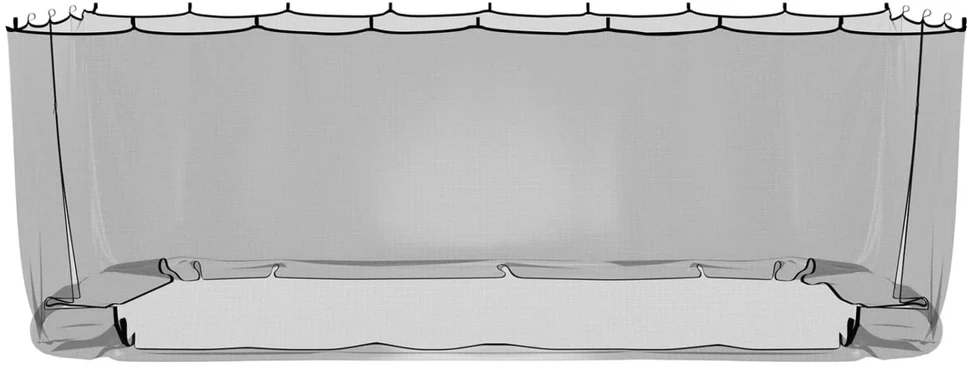 Uodų tinklelį pavėsinei 220 mesh Juoda 6 x 3 x 2 m Poliesteris