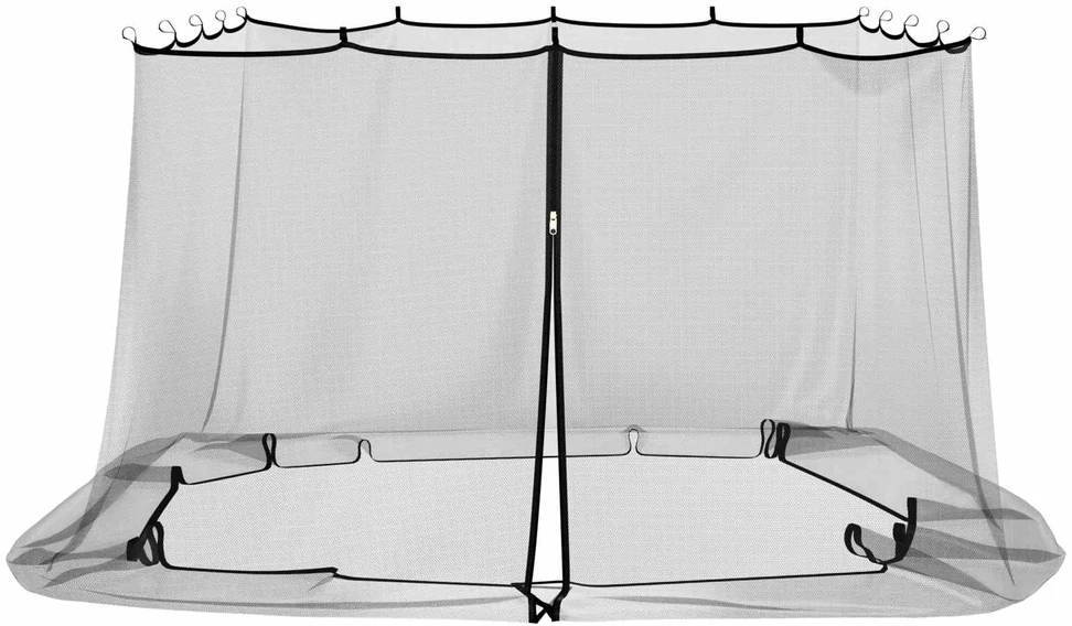 Uodų tinklelį pavėsinei 220 mesh Juoda 3,6 x 3 x 2 m