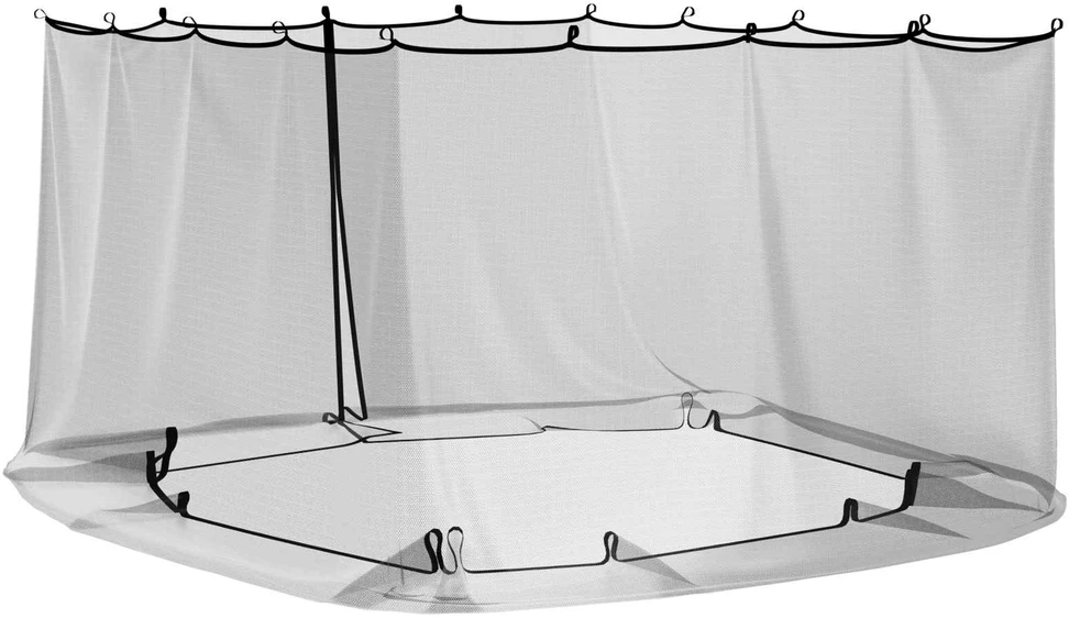Uodų tinklelį pavėsinei 220 mesh Juoda 3,6 x 3,6 x 2 m