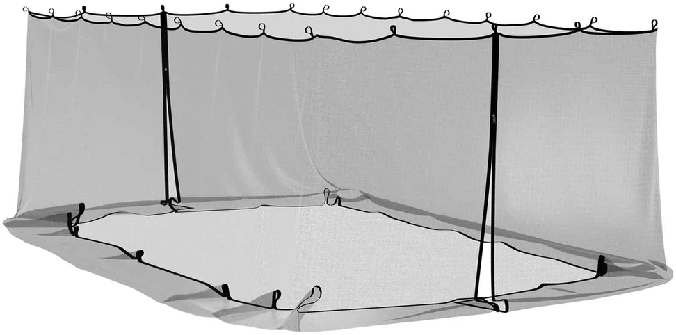 Uodų tinklelį pavėsinei 220 mesh Juoda 6 x 3 x 2 m Poliesteris
