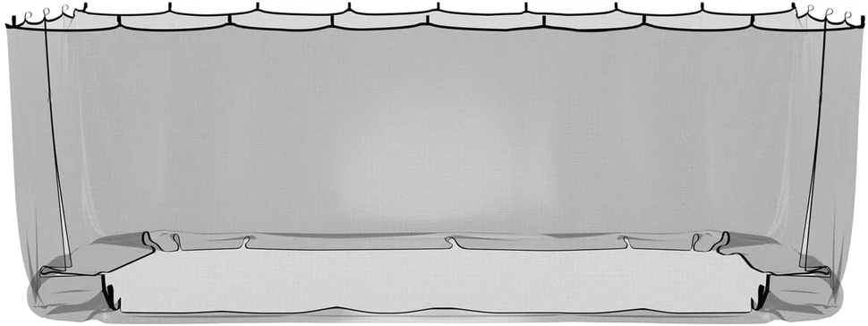 Uodų tinklelį pavėsinei 220 mesh Juoda 6 x 3 x 2 m Poliesteris