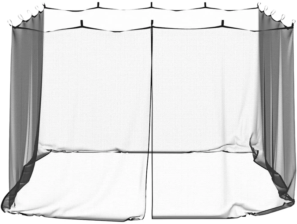 Lauko tinklelis nuo uodų, 220 tinklo, juodas, 300x300x200 cm