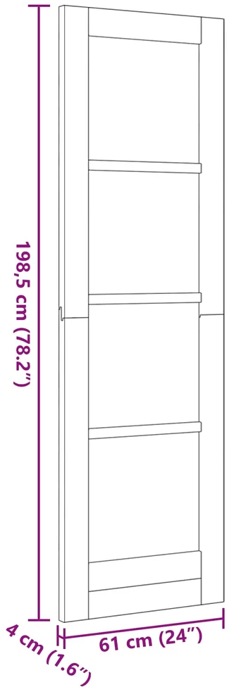Vidaus durys 61 x 198,5 cm fanera Natūrali