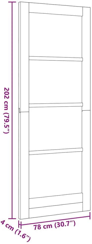 Vidaus durys 78 x 202 cm fanera Balta
