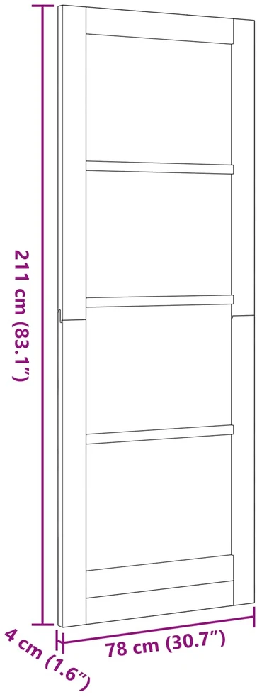 Vidaus durys 78 x 211 cm fanera Balta