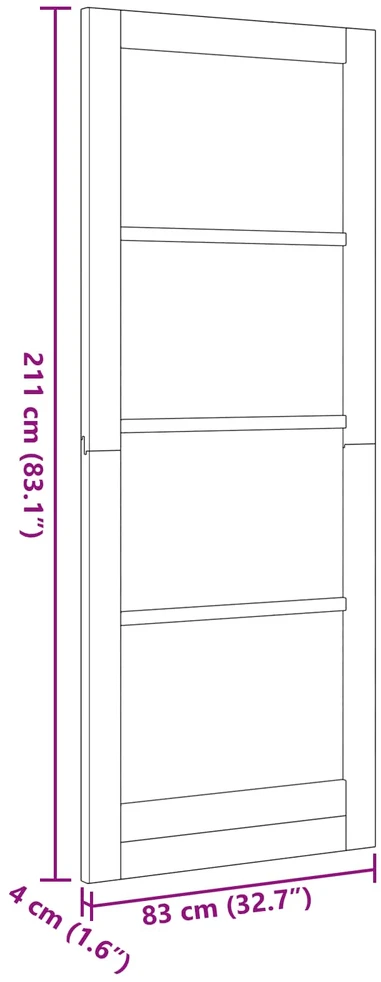 Vidaus durys 83 x 211 cm fanera Balta