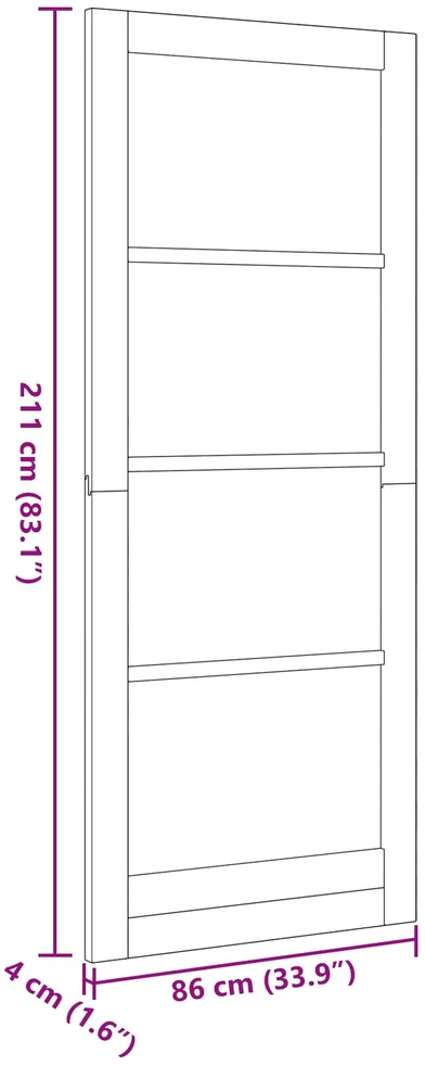 Vidaus durys 86 x 211 cm fanera Balta