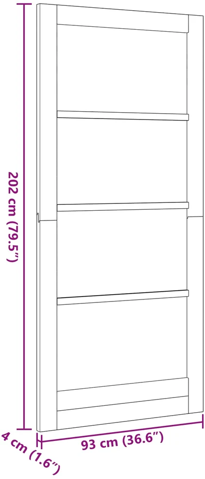 Vidaus durys 93 x 202 cm fanera Balta
