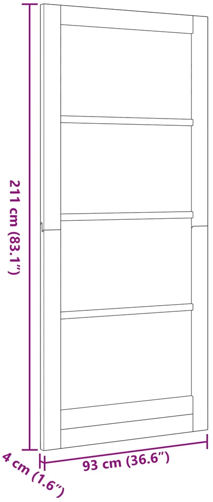 Vidaus durys 93 x 211 cm fanera Balta