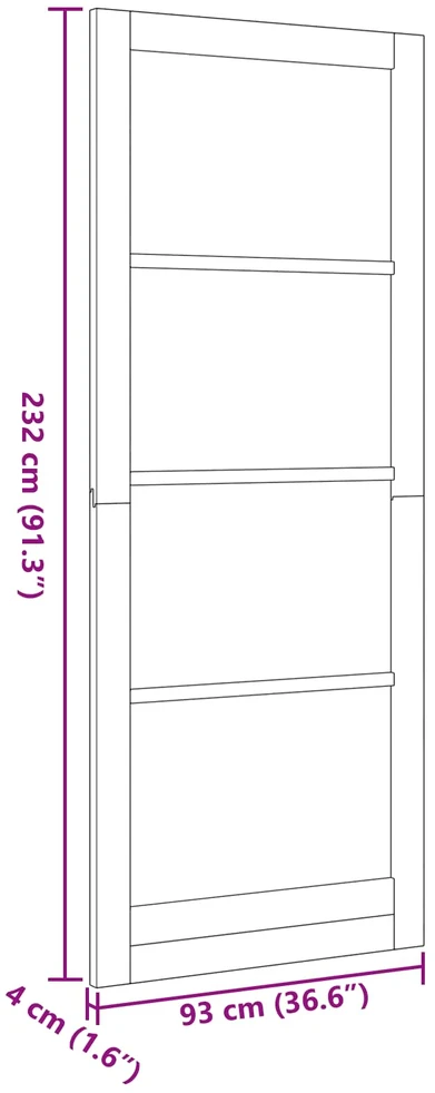 Vidaus durys 93 x 232 cm fanera Balta