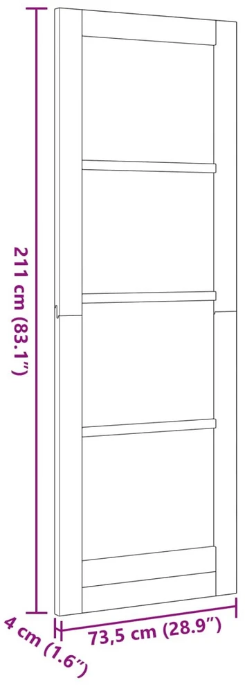 us durys 73,5 x 211 cm fanera Balta