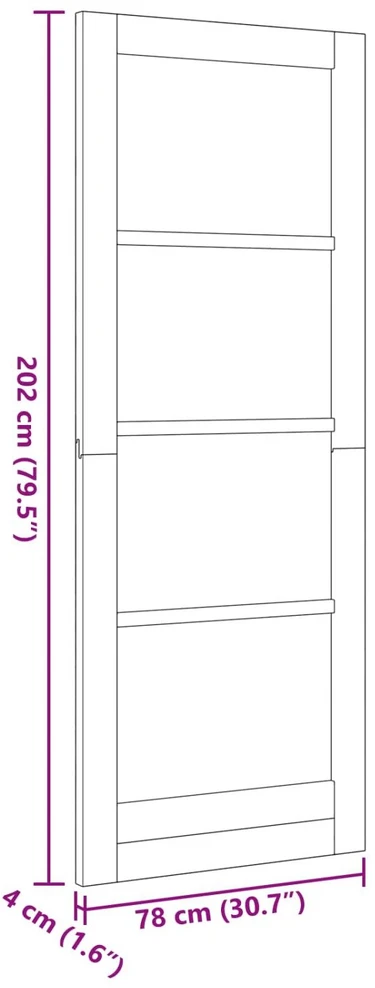 us durys 78 x 202 cm fanera Balta