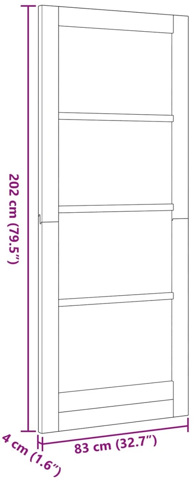 us durys 83 x 202 cm fanera Balta