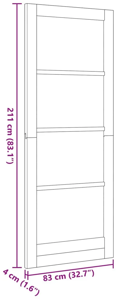 us durys 83 x 211 cm fanera Balta