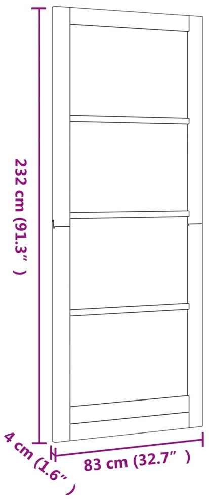 us durys 83 x 232 cm fanera Balta