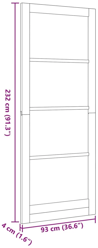 us durys 93 x 232 cm fanera Balta