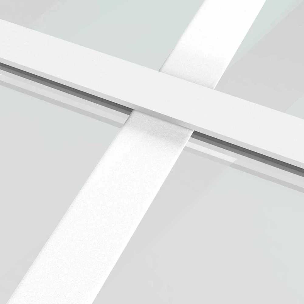 Vidaus durys, baltos, 102,5x201,5cm, ESG stiklas ir aliuminis