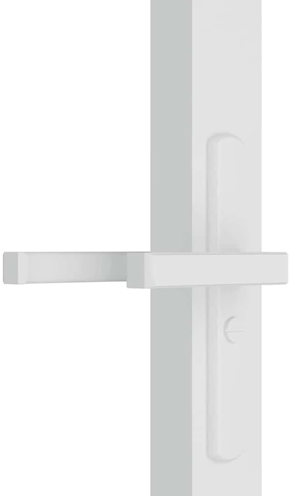 Vidaus durys, baltos, 102,5x201,5cm, ESG stiklas ir aliuminis