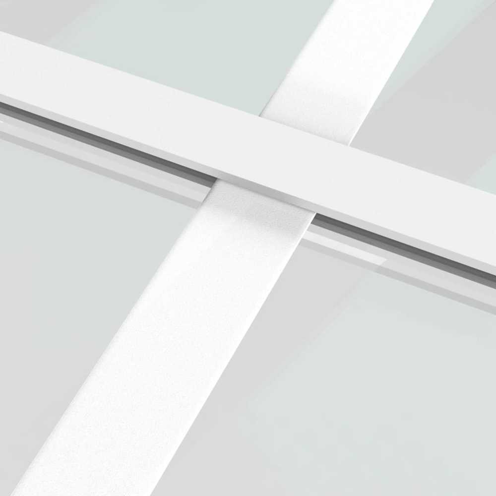 Vidaus durys, baltos, 102,5x201,5cm, matinis stiklas/aliuminis