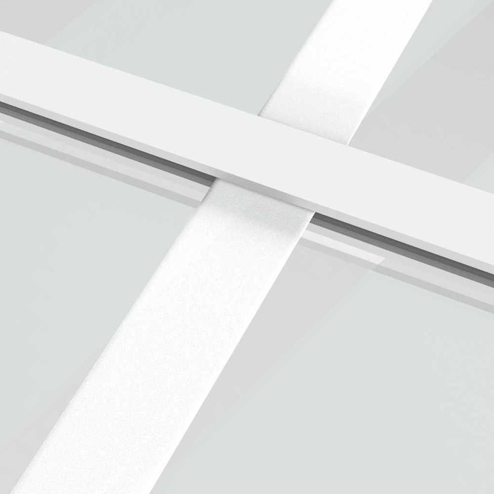 Vidaus durys, baltos, 102,5x201,5cm, matinis stiklas/aliuminis
