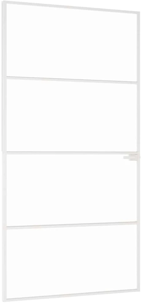 Vidaus durys, baltos, 102x201,5cm, grūdintas stiklas/aliuminis