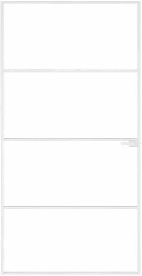Vidaus durys, baltos, 102x201,5cm, grūdintas stiklas/aliuminis
