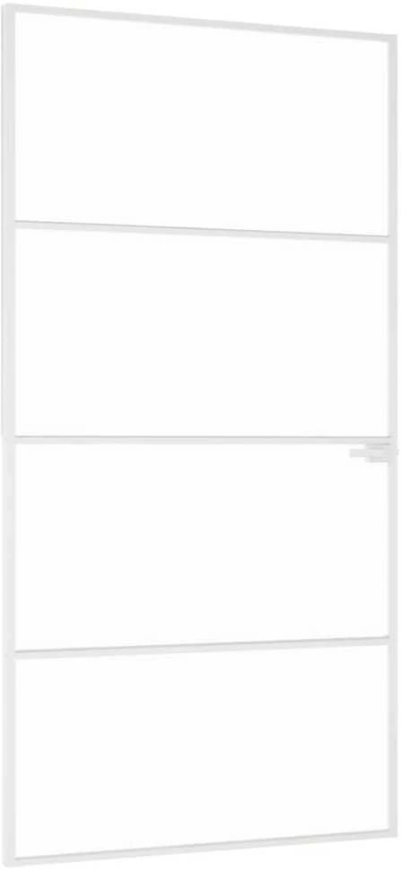 Vidaus durys, baltos, 102x201,5cm, grūdintas stiklas/aliuminis