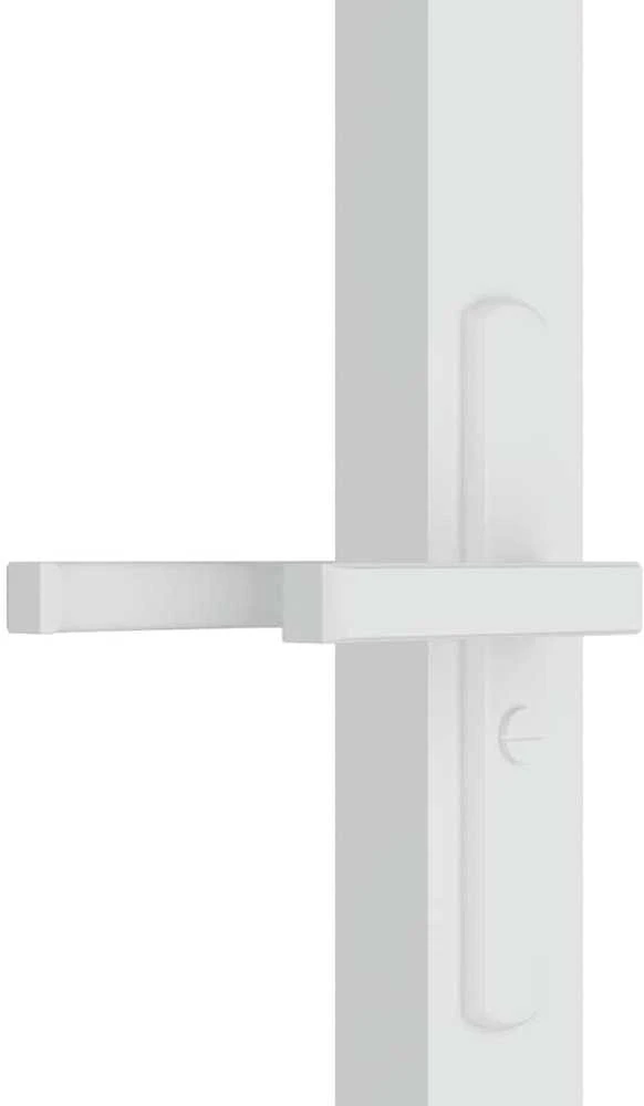 Vidaus durys, baltos, 76x201,5cm, ESG stiklas ir aliuminis