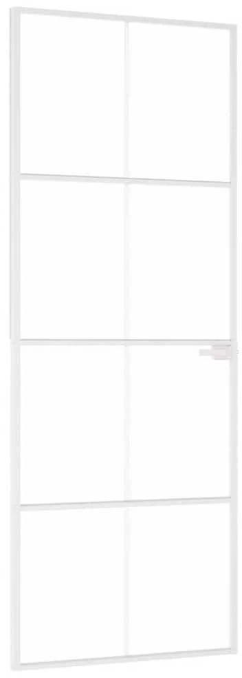 Vidaus durys, baltos, 76x201,5cm, grūdintas stiklas/aliuminis