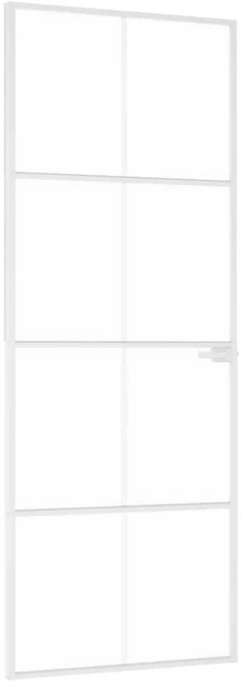 Vidaus durys, baltos, 76x201,5cm, grūdintas stiklas/aliuminis