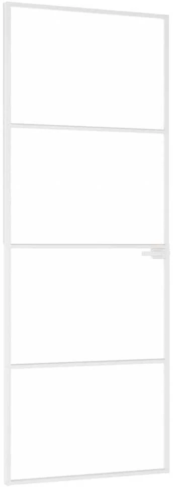 Vidaus durys, baltos, 76x201,5cm, grūdintas stiklas/aliuminis