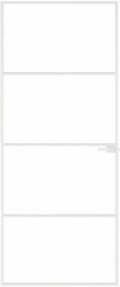 Vidaus durys, baltos, 83x201,5cm, grūdintas stiklas/aliuminis