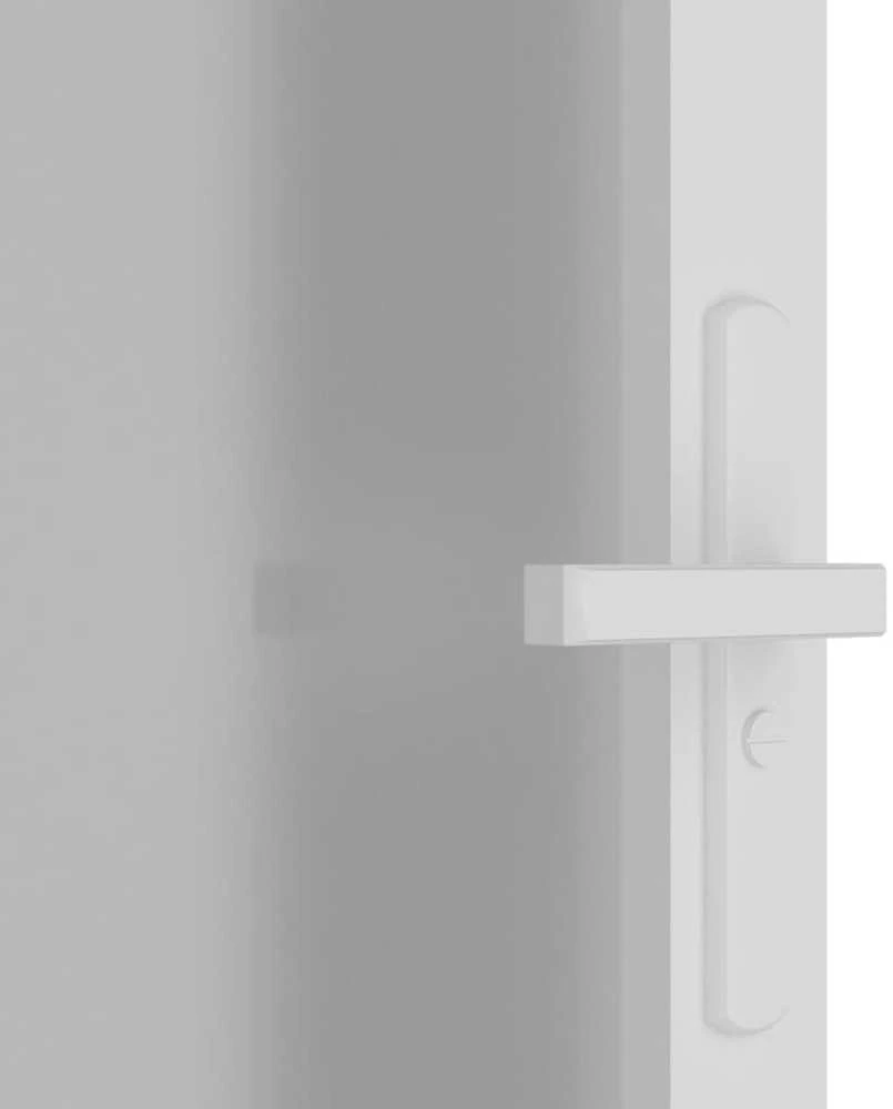 Vidaus durys, baltos, 83x201,5cm, matinis stiklas ir aliuminis