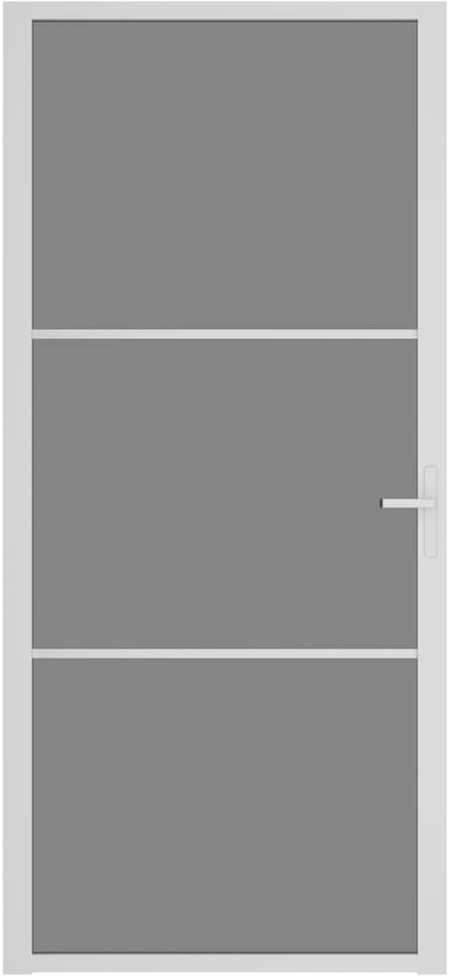 Vidaus durys, baltos, 93x201,5cm, ESG stiklas ir aliuminis