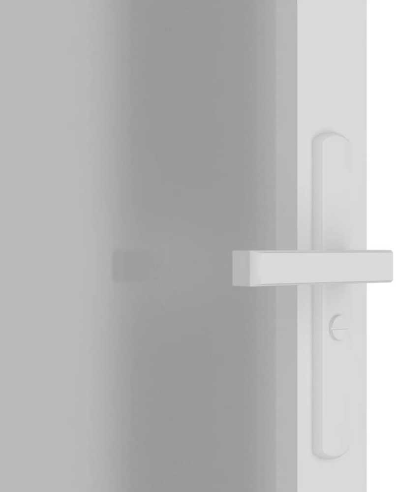 Vidaus durys, baltos, 93x201,5cm, matinis stiklas ir aliuminis