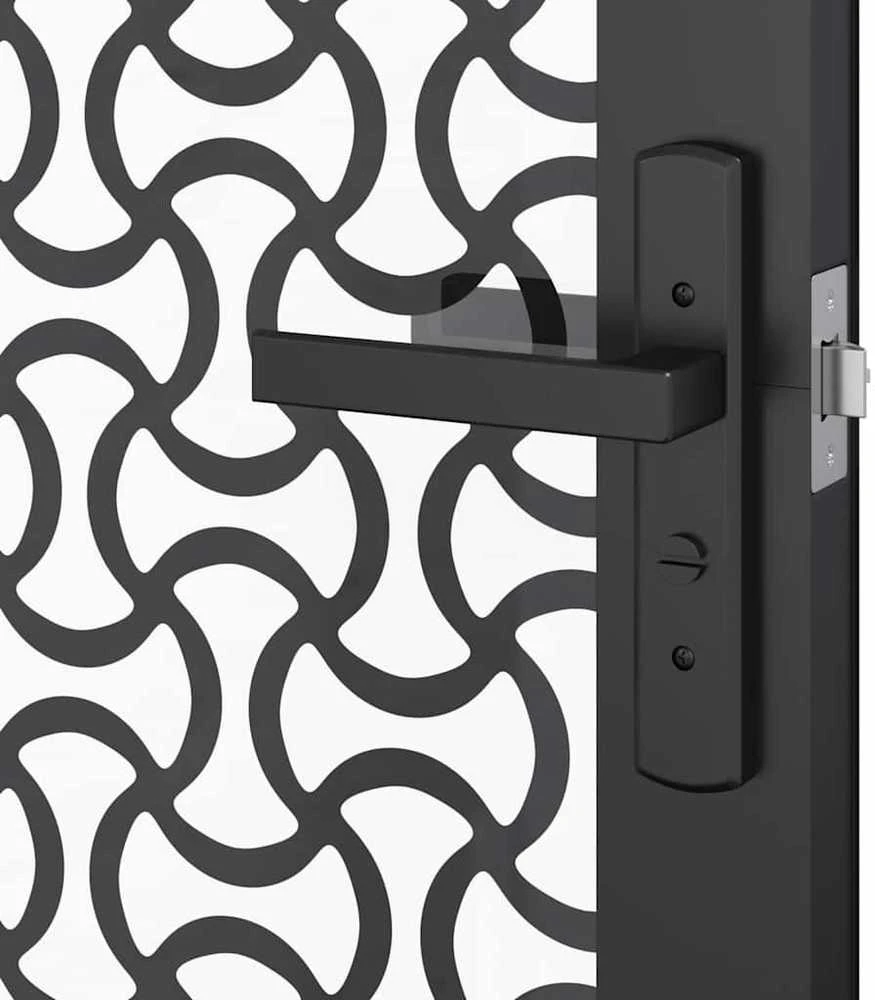 Stiklinės durys 102,5 x 3,5 x 201,5 cm Aliuminis Juoda